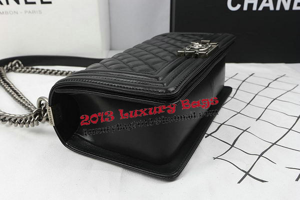 Boy Chanel Flap Shoulder Bags Black Original Sheepskin A67025 Silver Boy Chanel Flap Shoulder Bags Black Original Sheepskin A67025 Silver