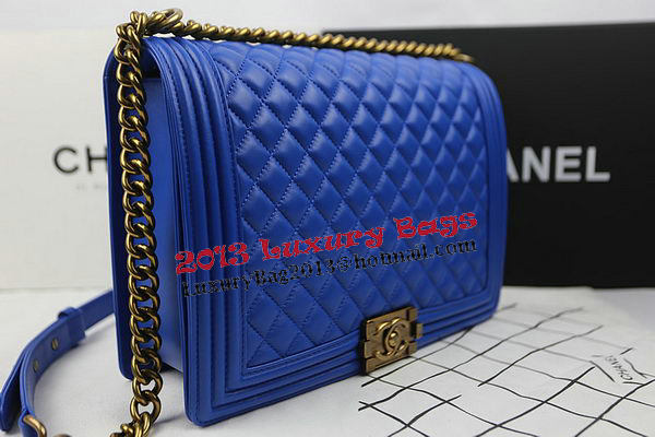 Chanel Boy Flap Shoulder Bag Original Sheepskin Leather A67087 Blue Chanel Boy Flap Shoulder Bag Original Sheepskin Leather A67087 Blue