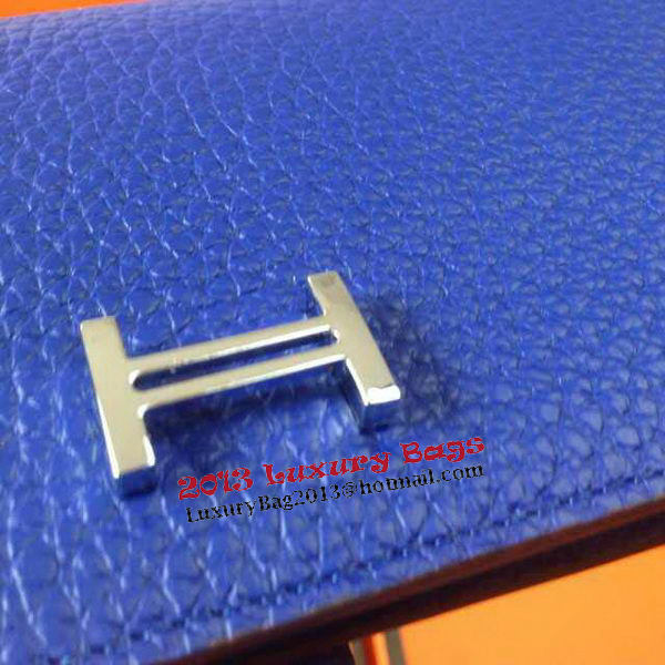 Hermes Bearn Japonaise Grainy Leather Wallet H8622W Royal Hermes Bearn Japonaise Grainy Leather Wallet H8622W Royal