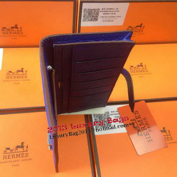Hermes Bearn Japonaise Grainy Leather Wallet H8622W Royal Hermes Bearn Japonaise Grainy Leather Wallet H8622W Royal