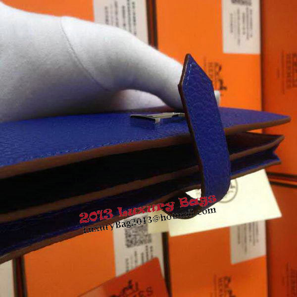 Hermes Bearn Japonaise Grainy Leather Wallet H8622W Royal Hermes Bearn Japonaise Grainy Leather Wallet H8622W Royal