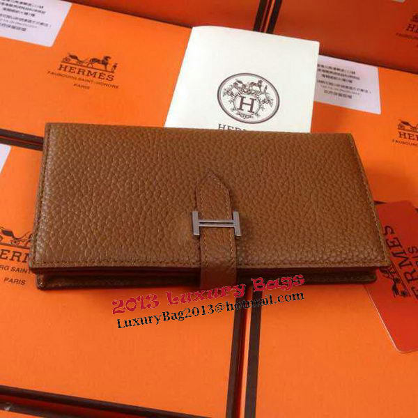 Hermes Bearn Japonaise Grainy Leather Wallet H8622W Wheat Hermes Bearn Japonaise Grainy Leather Wallet H8622W Wheat