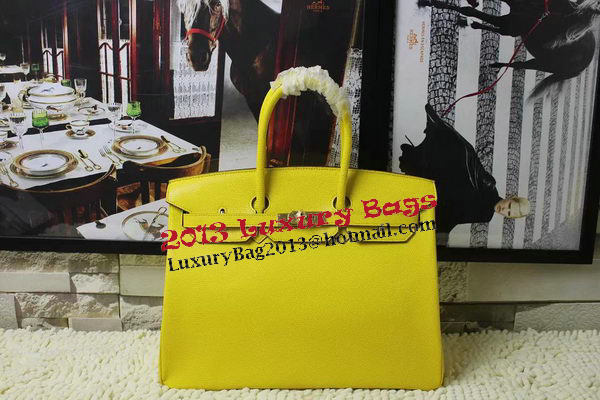 Hermes Birkin 35CM 30CM Tote Bag Lizard Leather H35H30 Yellow Hermes Birkin 35CM 30CM Tote Bag Lizard Leather H35H30 Yellow