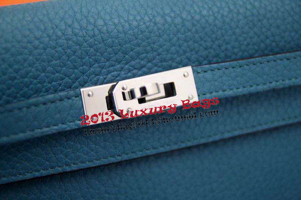 Hermes Kelly Wallet Togo Leather Bi-Fold Purse HA708W Light Blue Hermes Kelly Wallet Togo Leather Bi-Fold Purse HA708W Light Blue