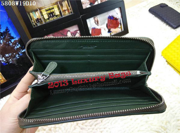 Bottega Veneta Intrecciato Nappa Zip Around Wallet BV5808 Green Bottega Veneta Intrecciato Nappa Zip Around Wallet BV5808 Green