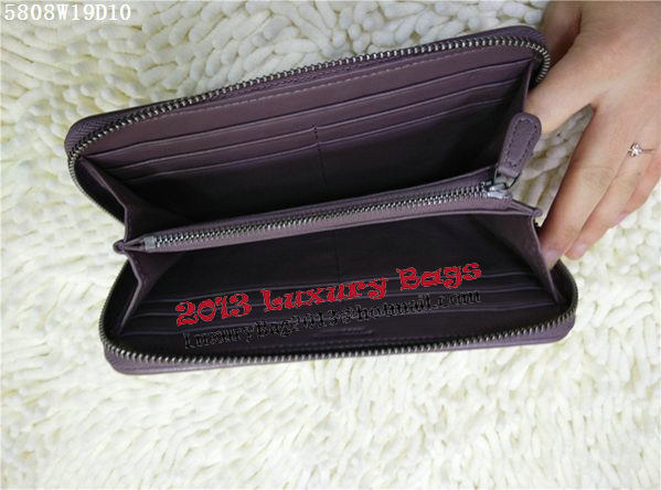 Bottega Veneta Intrecciato Nappa Zip Around Wallet BV5808 Lavender Bottega Veneta Intrecciato Nappa Zip Around Wallet BV5808 Lavender