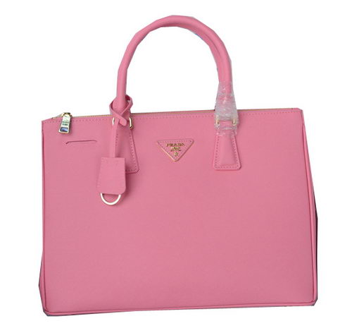 Prada Saffiano Calfskin Leather Tote Bag PBN1786 Pink