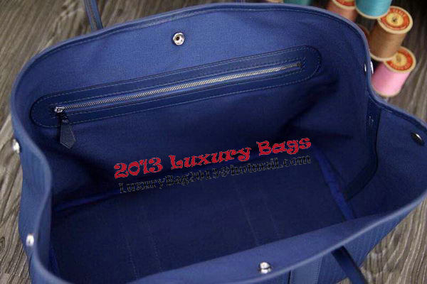 Hermes Garden Party 36cm 30cm Tote Bag Canvas Blue Hermes Garden Party 36cm 30cm Tote Bag Canvas Blue