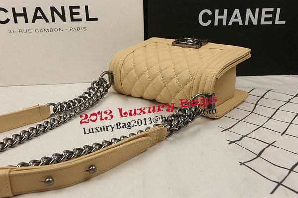 Boy Chanel mini Flap Bag Apricot Cannage Pattern A67025 Silver Boy Chanel mini Flap Bag Apricot Cannage Pattern A67025 Silver