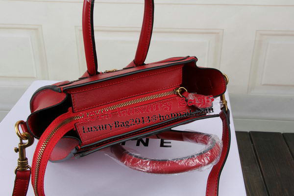 Celine Luggage Nano Bag Original Leather CTS3309 Red Celine Luggage Nano Bag Original Leather CTS3309 Red