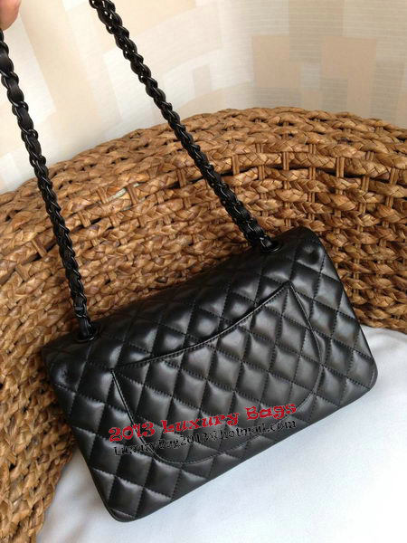 Chanel 2.55 Series Flap Bag Original Lambskin Leather A1112 Black Chanel 2.55 Series Flap Bag Original Lambskin Leather A1112 Black