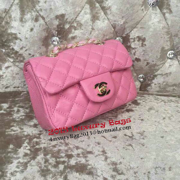 Chanel Classic MINI Flap Bag Sheepskin Leather A1115 Pink Chanel Classic MINI Flap Bag Sheepskin Leather A1115 Pink