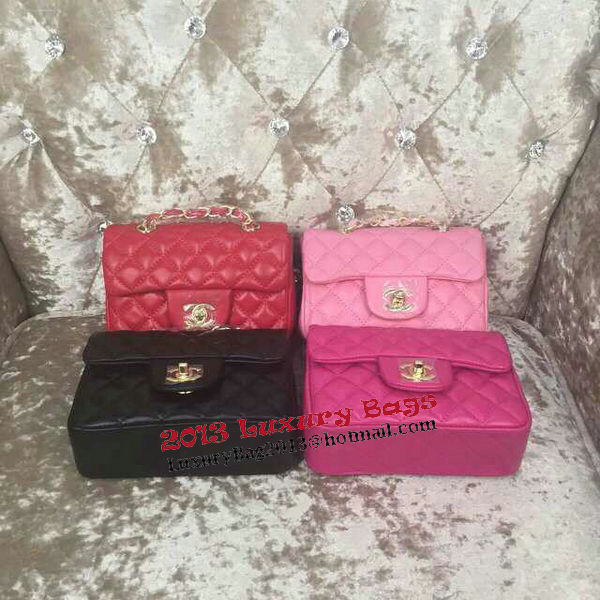 Chanel Classic MINI Flap Bag Sheepskin Leather A1115 Rose Chanel Classic MINI Flap Bag Sheepskin Leather A1115 Rose