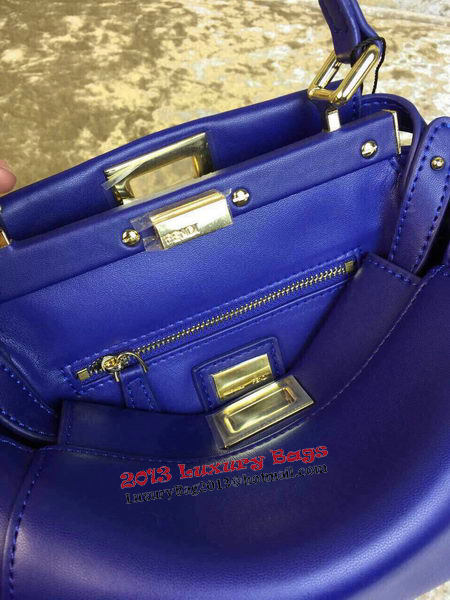Fendi mini Peekaboo Bag Calfskin Leather 30320 Royal Fendi mini Peekaboo Bag Calfskin Leather 30320 Royal
