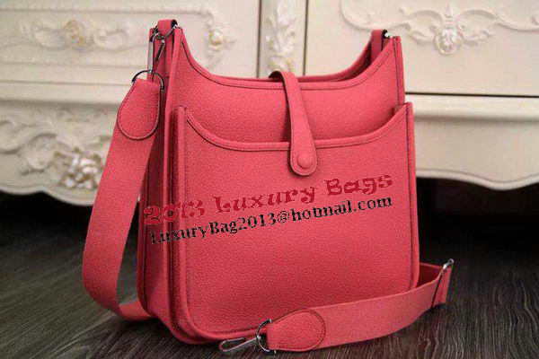 Hermes Evelyne 28cm Messenger Bag Original Leather H1188 Dark Pink Hermes Evelyne 28cm Messenger Bag Original Leather H1188 Dark Pink