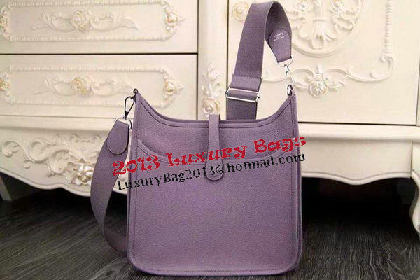 Hermes Evelyne 28cm Messenger Bag Original Leather H1188 Lavender Hermes Evelyne 28cm Messenger Bag Original Leather H1188 Lavender