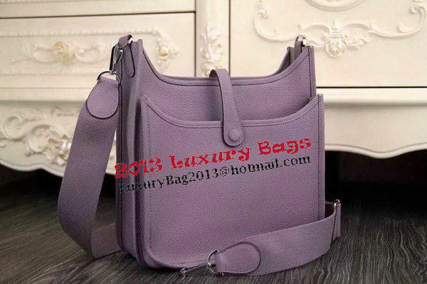 Hermes Evelyne 28cm Messenger Bag Original Leather H1188 Lavender Hermes Evelyne 28cm Messenger Bag Original Leather H1188 Lavender