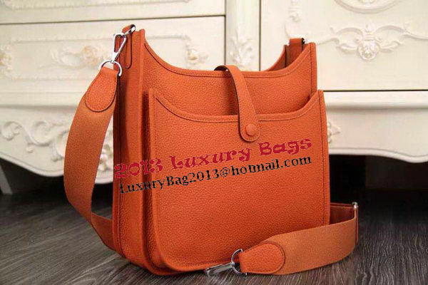 Hermes Evelyne 28cm Messenger Bag Original Leather H1188 Orange Hermes Evelyne 28cm Messenger Bag Original Leather H1188 Orange