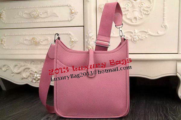 Hermes Evelyne 28cm Original calf leather Messenger Bag H1188 Pink Hermes Evelyne 28cm Original calf leather Messenger Bag H1188 Pink