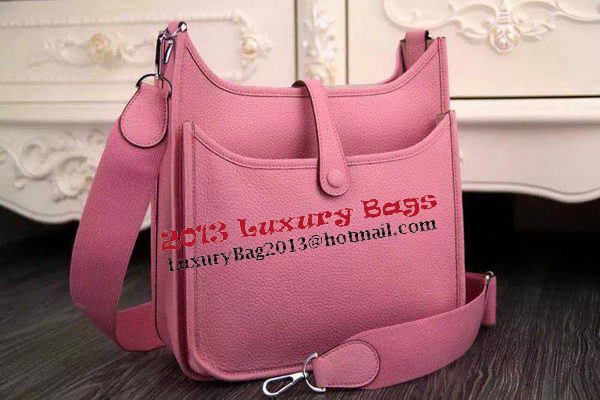 Hermes Evelyne 28cm Original calf leather Messenger Bag H1188 Pink Hermes Evelyne 28cm Original calf leather Messenger Bag H1188 Pink