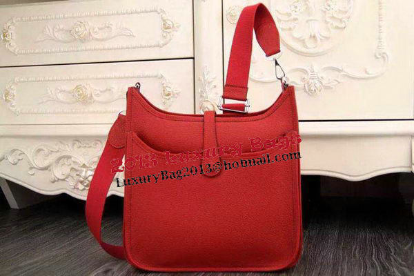 Hermes Evelyne 28cm Messenger Bag Original Leather H1188 Red Hermes Evelyne 28cm Messenger Bag Original Leather H1188 Red