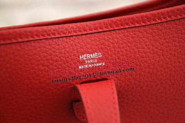 Hermes Evelyne 28cm Messenger Bag Original Leather H1188 Red Hermes Evelyne 28cm Messenger Bag Original Leather H1188 Red