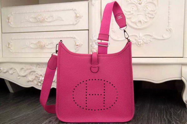Hermes Evelyne 28cm Messenger Bag Original Leather H1188 Rose