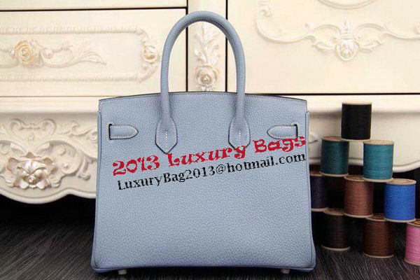 Hermes Birkin 35CM 30CM Tote Bag Original Leather HB35O Light Blue Hermes Birkin 35CM 30CM Tote Bag Original Leather HB35O Light Blue