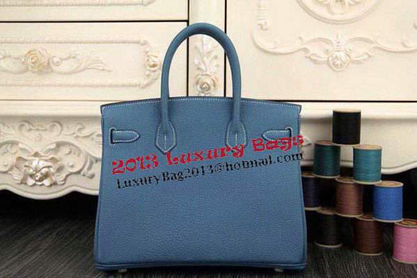 Hermes Birkin 35CM 30CM Tote Bag Original Leather HB35O SkyBlue Hermes Birkin 35CM 30CM Tote Bag Original Leather HB35O SkyBlue