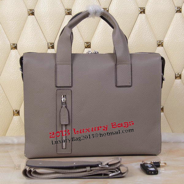 Hermes Briefcase Original Grainy Leather H8813T Grey Hermes Briefcase Original Grainy Leather H8813T Grey