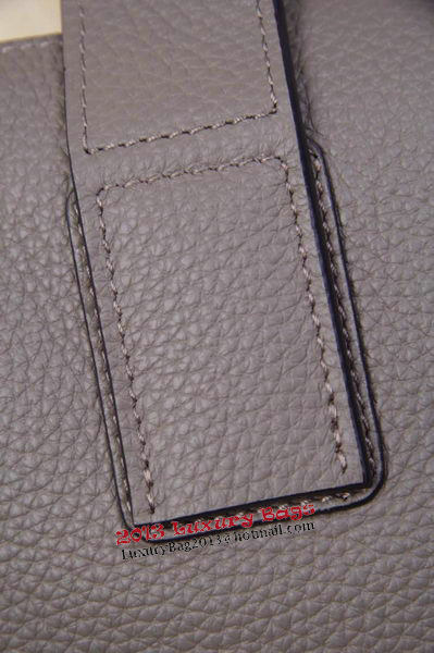 Hermes Briefcase Original Grainy Leather H8813T Grey Hermes Briefcase Original Grainy Leather H8813T Grey