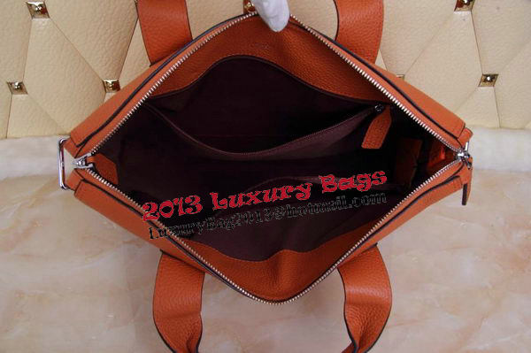 Hermes Briefcase Original Grainy Leather H8813T Orange Hermes Briefcase Original Grainy Leather H8813T Orange