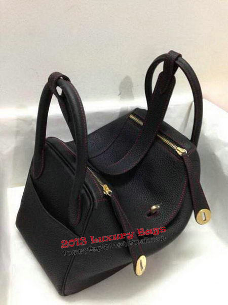 Hermes Lindy 30CM Original Leather Shoulder Bag HLD30 Black Hermes Lindy 30CM Original Leather Shoulder Bag HLD30 Black