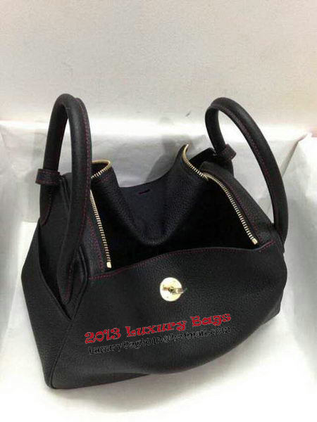 Hermes Lindy 30CM Original Leather Shoulder Bag HLD30 Black Hermes Lindy 30CM Original Leather Shoulder Bag HLD30 Black