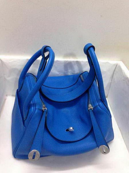 Hermes Lindy 30CM Original Leather Shoulder Bag HLD30 Blue