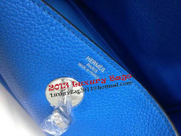 Hermes Lindy 30CM Original Leather Shoulder Bag HLD30 Blue Hermes Lindy 30CM Original Leather Shoulder Bag HLD30 Blue