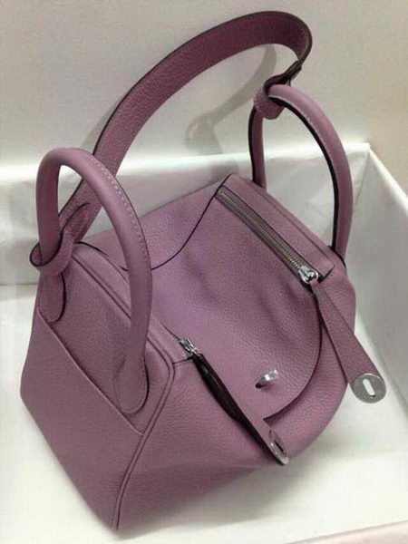Hermes Lindy 30CM Original Leather Shoulder Bag HLD30 Light Purple