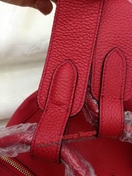Hermes Lindy 30CM Red Leather Shoulder Bag HLD30 Gold Hermes Lindy 30CM Red Leather Shoulder Bag HLD30 Gold