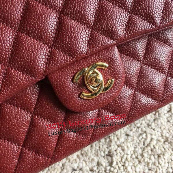 Chanel 2.55 Series Flap Bag Original Caviar Leather A1112 Burgundy Chanel 2.55 Series Flap Bag Original Caviar Leather A1112 Burgundy