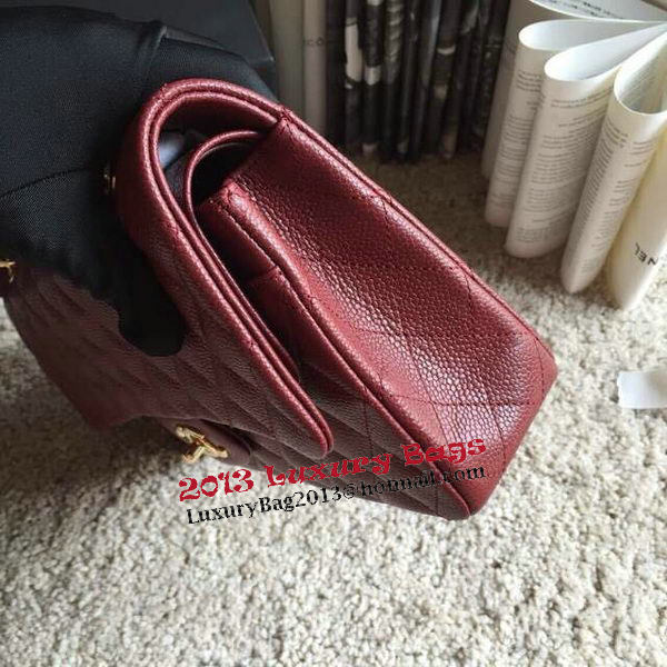 Chanel 2.55 Series Flap Bag Original Caviar Leather A1112 Burgundy Chanel 2.55 Series Flap Bag Original Caviar Leather A1112 Burgundy