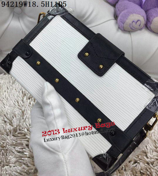 Louis Vuitton Petite Malle Epi Leather Bag M94219 White Louis Vuitton Petite Malle Epi Leather Bag M94219 White
