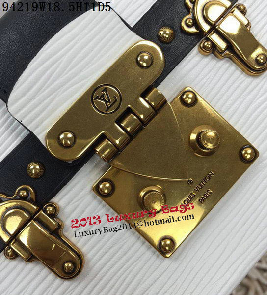 Louis Vuitton Petite Malle Epi Leather Bag M94219 White Louis Vuitton Petite Malle Epi Leather Bag M94219 White