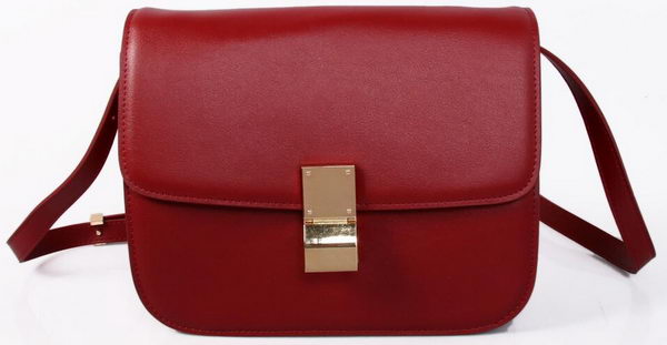 Celine Classic Box Small Flap Bag Smooth Leather C88007C Burgundy