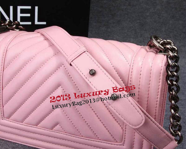 Boy Chanel Flap Shoulder Bag Herringbone Stitching CHA6817 Pink Boy Chanel Flap Shoulder Bag Herringbone Stitching CHA6817 Pink