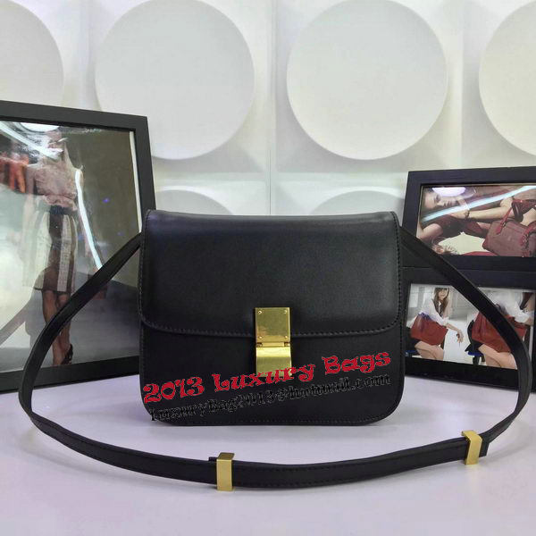 Celine Classic Box Flap Bag Calfskin Leather C88008 Black Celine Classic Box Flap Bag Calfskin Leather C88008 Black