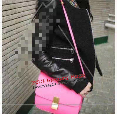 Celine Classic Box Flap Bag Calfskin Leather C88008 Pink Celine Classic Box Flap Bag Calfskin Leather C88008 Pink