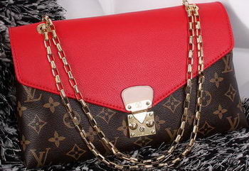 Louis Vuitton Monogram Canvas Pallas Chain Aurore Bag M41200 Red Louis Vuitton Monogram Canvas Pallas Chain Aurore Bag M41200 Red