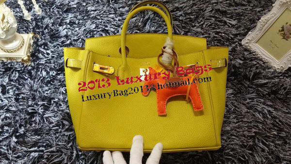 Hermes Birkin 30CM Tote Bags Litchi Leather H30LI Lemon Hermes Birkin 30CM Tote Bags Litchi Leather H30LI Lemon