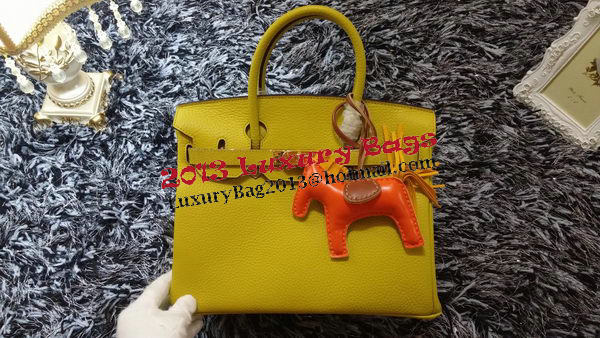 Hermes Birkin 30CM Tote Bags Litchi Leather H30LI Lemon Hermes Birkin 30CM Tote Bags Litchi Leather H30LI Lemon