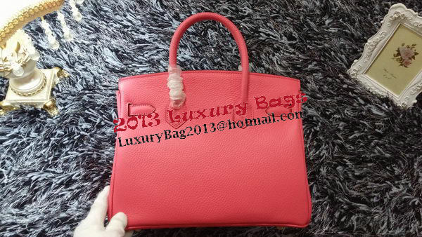 Hermes Birkin 30CM Tote Bags Litchi Leather H30LI Pink Hermes Birkin 30CM Tote Bags Litchi Leather H30LI Pink